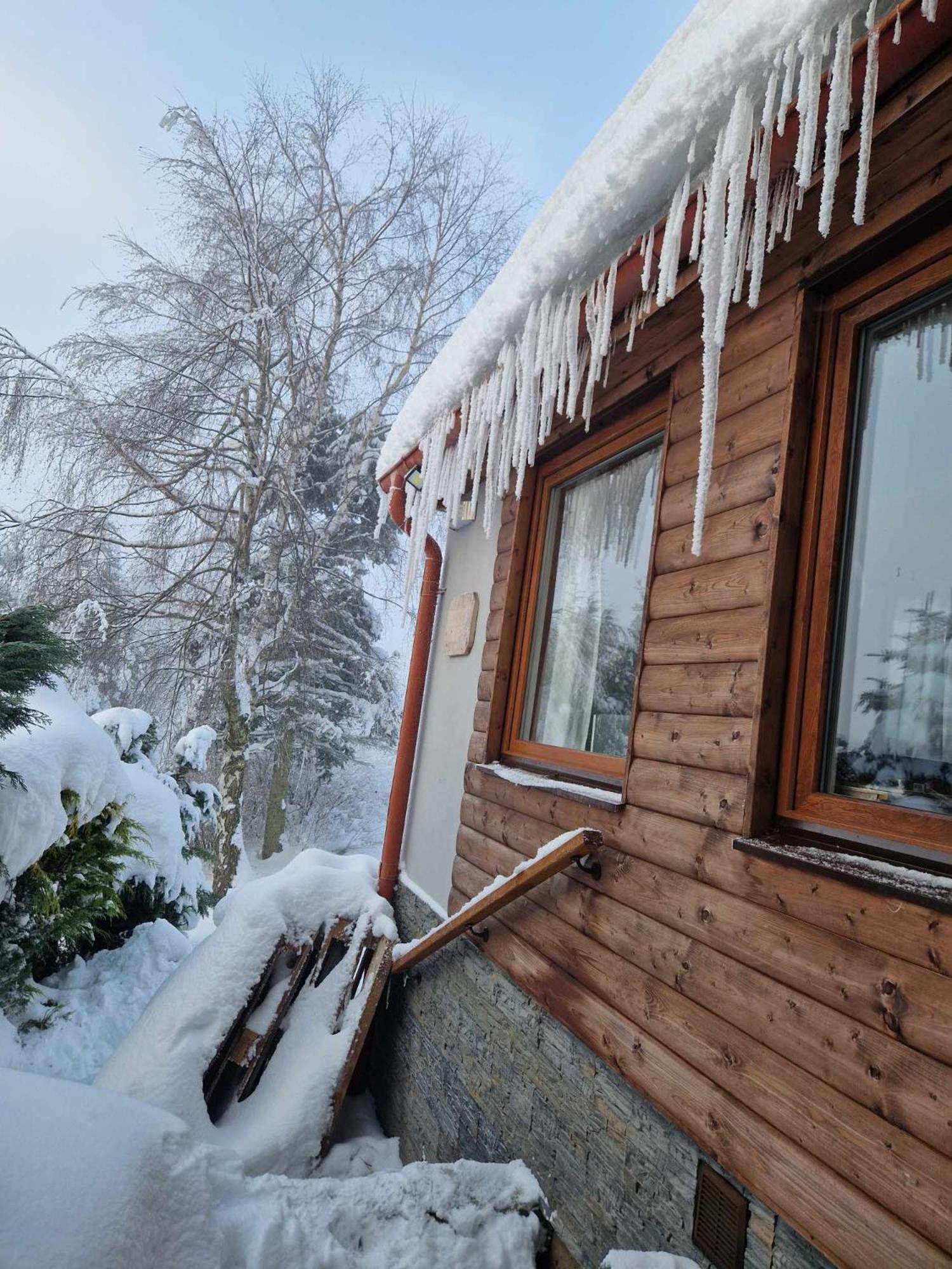 Chata Jeleni Drevenice S Vlastni Virivkou Horni Halze Exterior photo